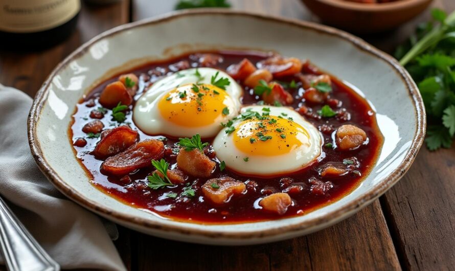 Oeufs en meurette, classique bourguignon
