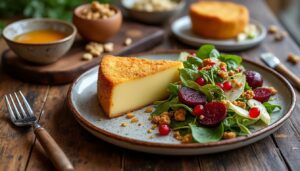 découvrez notre recette savoureuse de munster pané accompagné d'une fraîche salade d'hiver, un plat réconfortant et gourmand parfait pour la saison froide.