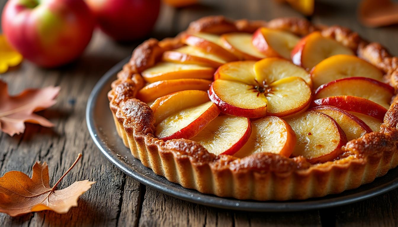 découvrez la tarte normande aux pommes de saison, un dessert traditionnel alliant douceur de la crème et saveur fruitée pour un moment gourmand et authentique.