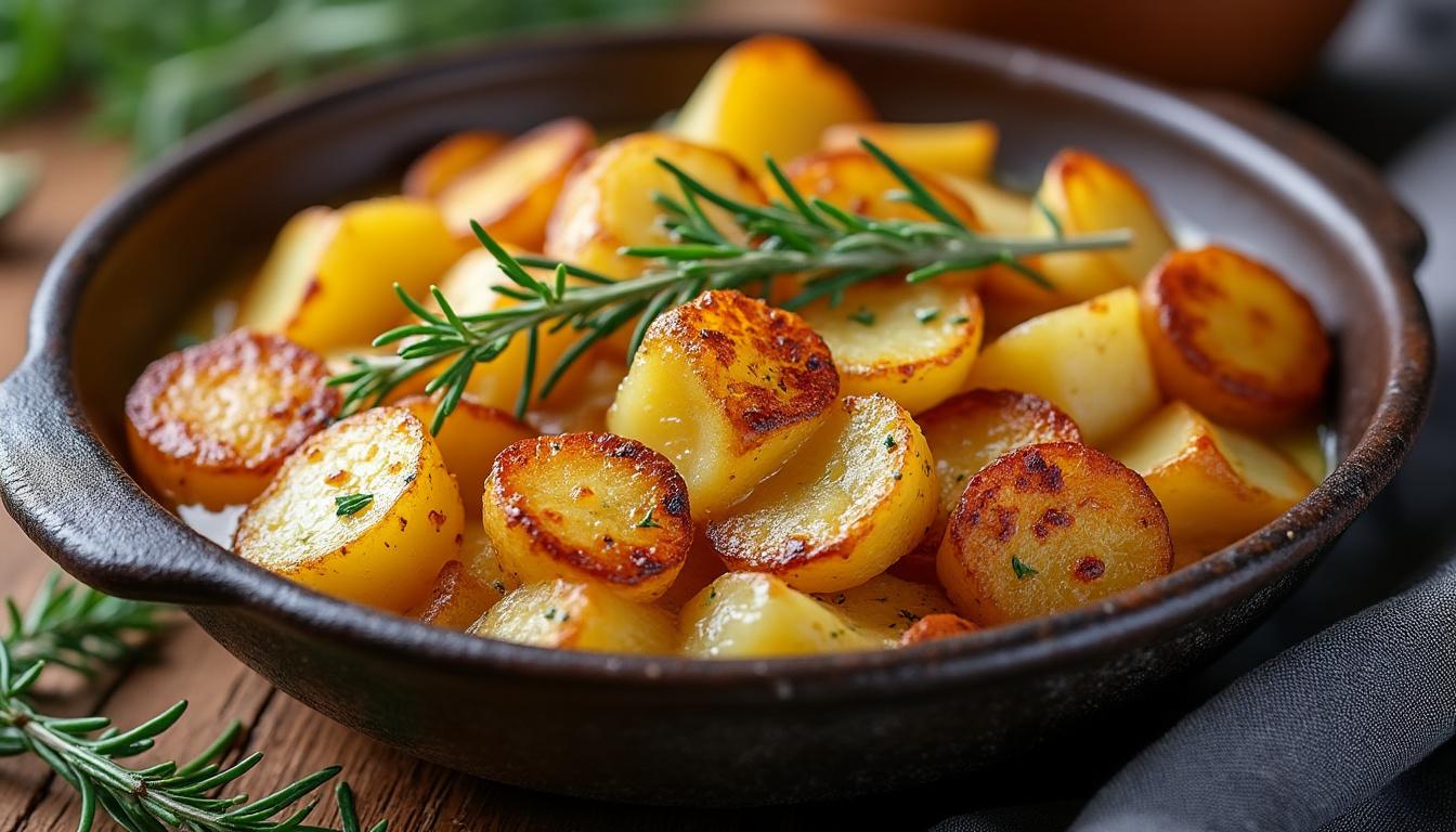 découvrez la recette traditionnelle de la truffade auvergnate, un délicieux plat réconfortant à base de pommes de terre sautées et de tome fondante, parfait pour les amateurs de saveurs authentiques.