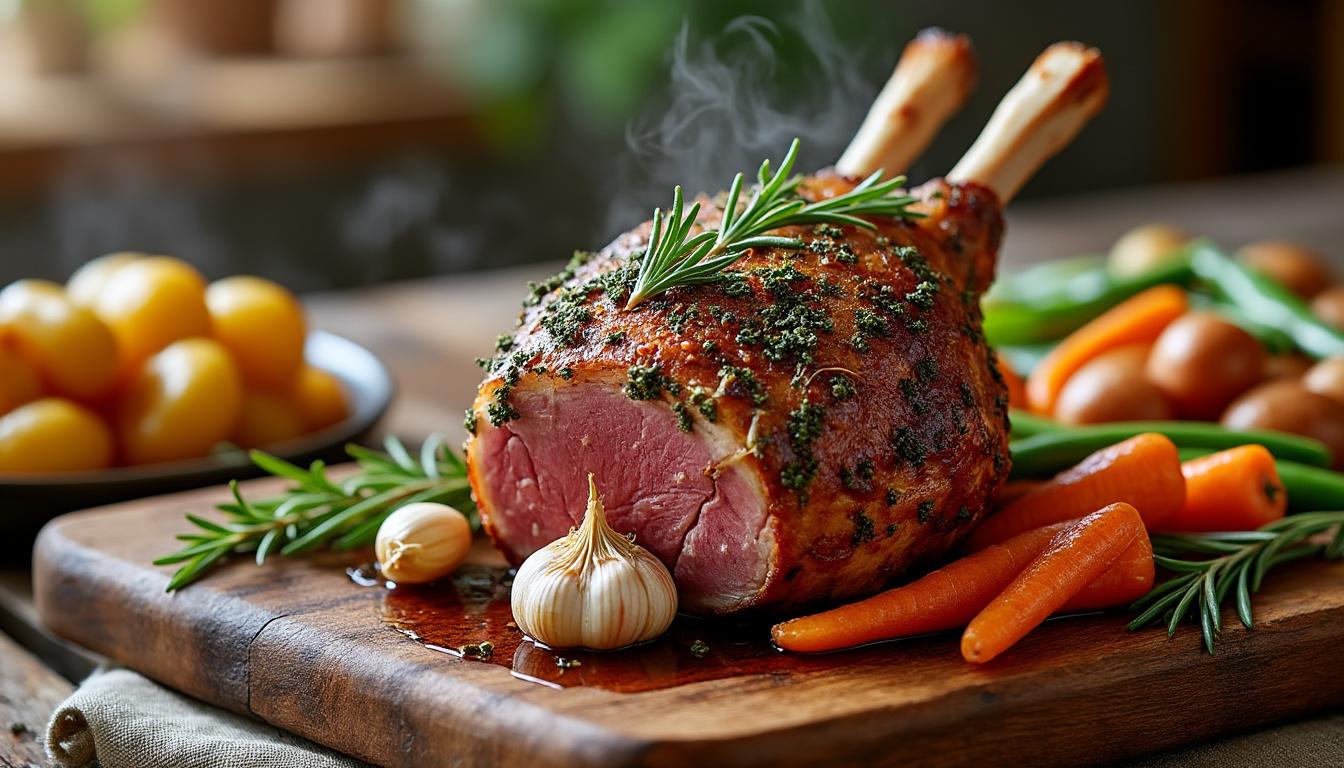 découvrez la recette traditionnelle de l'agneau de pauillac rôti, un plat savoureux et fondant, idéal pour vos repas en famille ou entre amis.