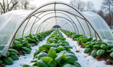 découvrez comment cultiver des épinards tout l’hiver en utilisant un voile ou un tunnel pour protéger vos plantations et garantir une récolte abondante malgré le froid.