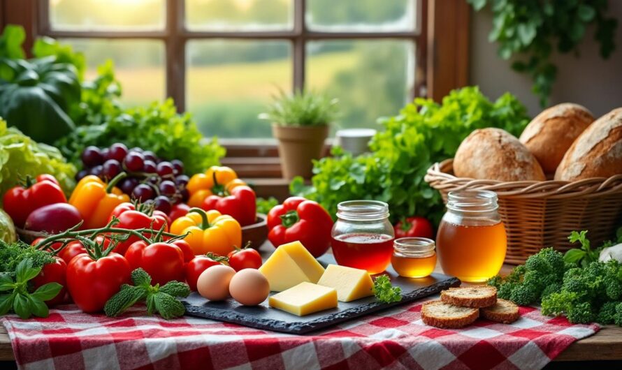 Les produits de la ferme dans la gastronomie locale