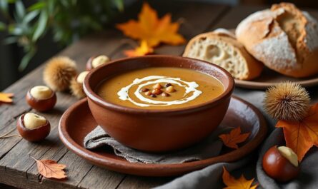 découvrez notre recette traditionnelle de châtaignes corses préparées en soupe rustique, un plat réconfortant aux saveurs authentiques de corse.