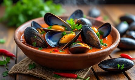découvrez la mouclade charentaise, un plat traditionnel charentais de moules fraîches servies avec une sauce relevée et parfumée, parfaite pour les amateurs de saveurs authentiques.