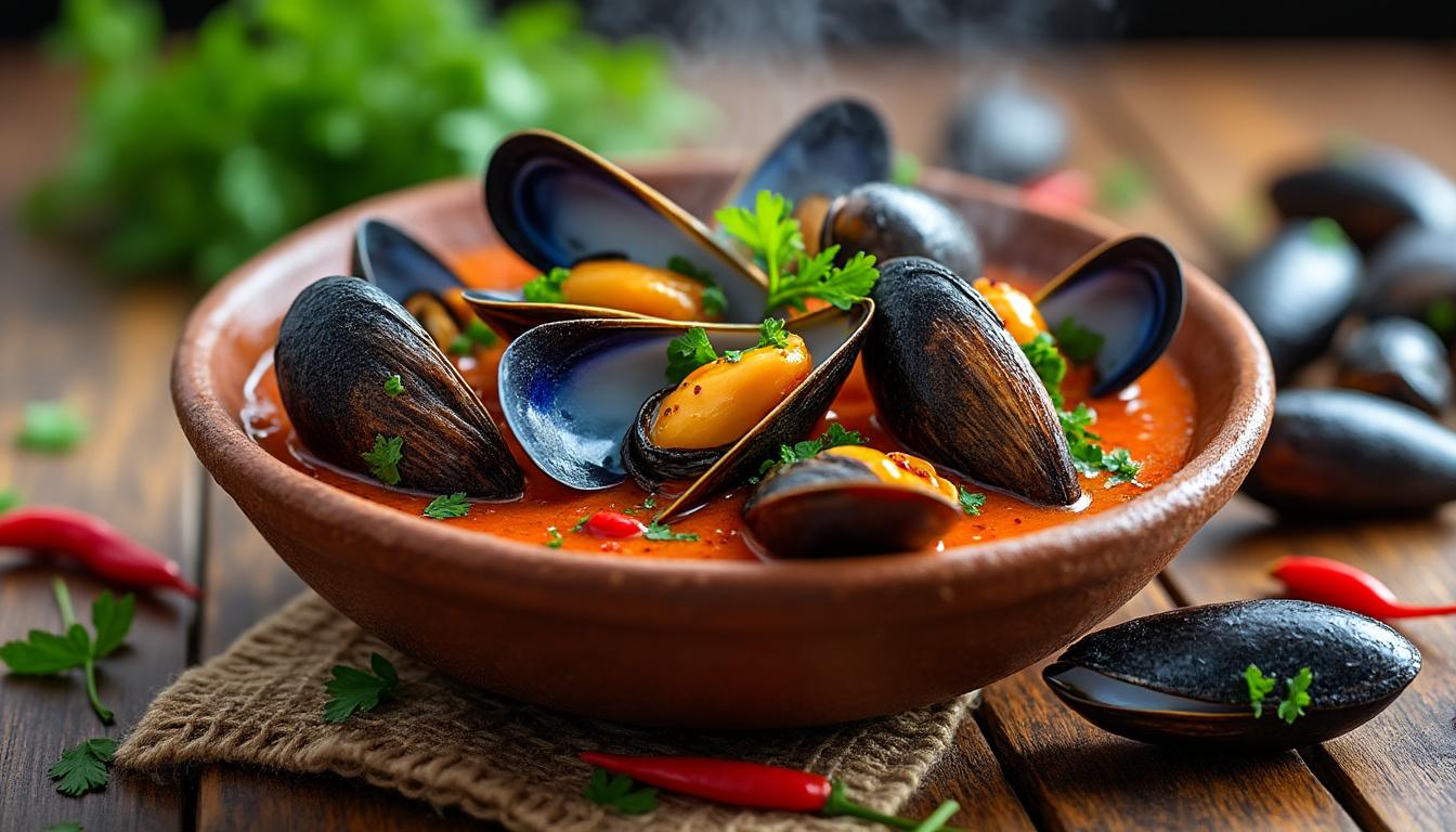 découvrez la mouclade charentaise, un plat traditionnel charentais de moules fraîches servies avec une sauce relevée et parfumée, parfaite pour les amateurs de saveurs authentiques.