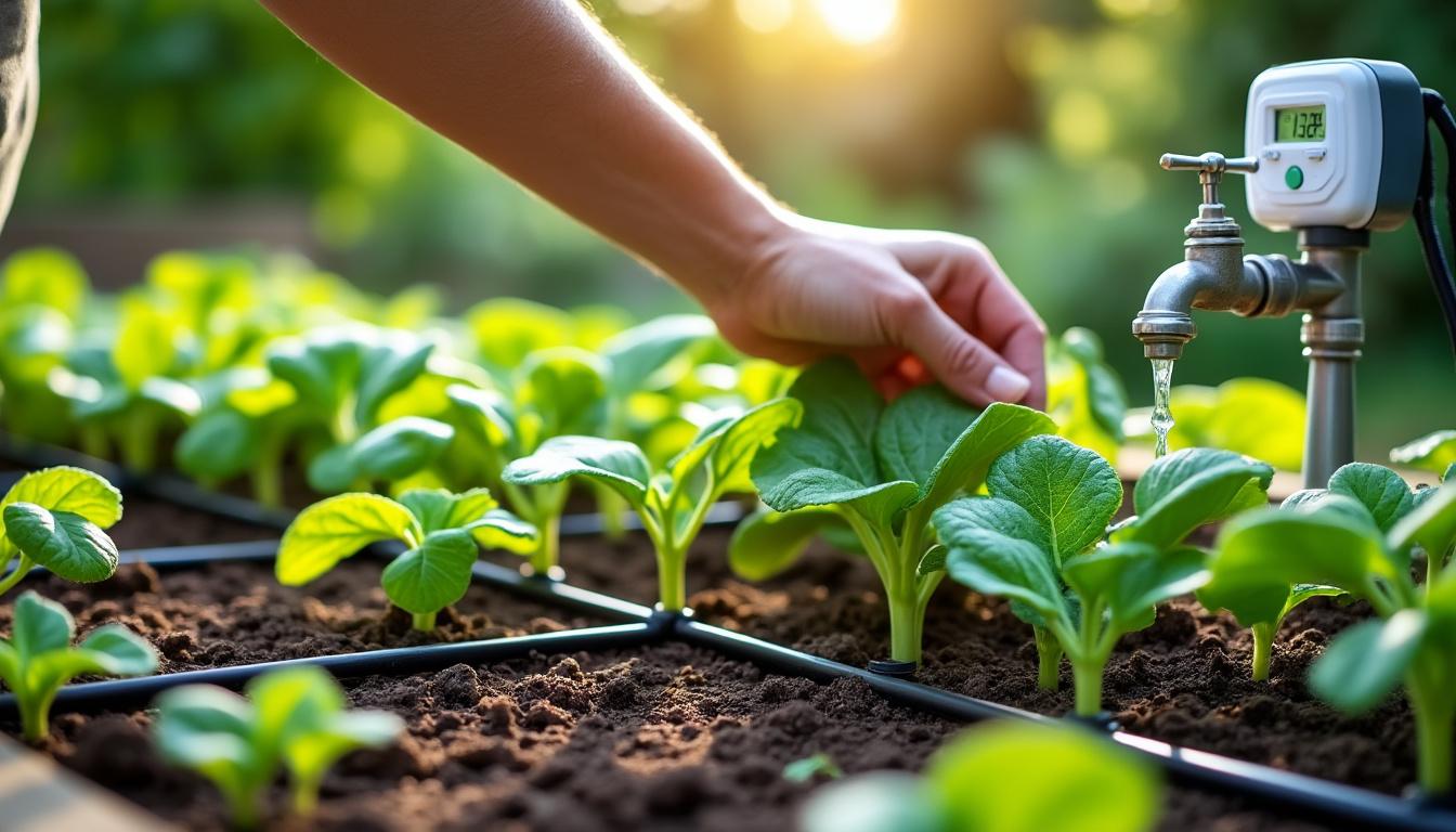 découvrez comment installer un système d'arrosage économe en eau et efficace pour un jardin luxuriant tout en réduisant votre consommation d'eau.