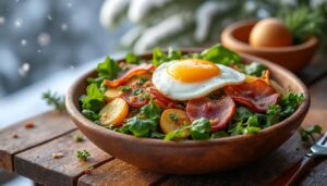 découvrez notre recette de salade vosgienne hivernale, une délicieuse combinaison de saveurs locales et de fraîcheur pour réchauffer vos repas d'hiver.