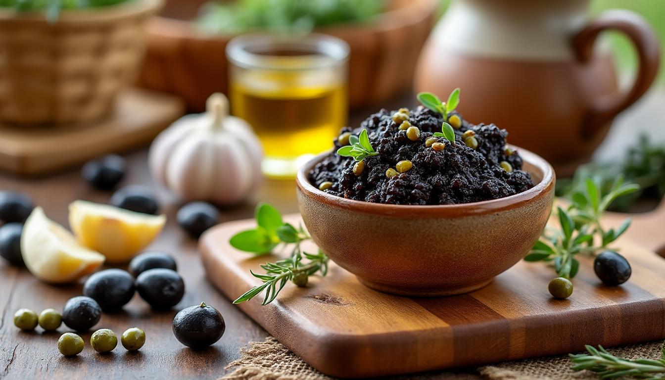 découvrez notre recette facile et savoureuse de tapenade d'olive noire maison, parfaite pour vos apéritifs et bruschettas.