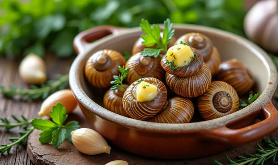Escargots de Bourgogne à l’ail du jardin