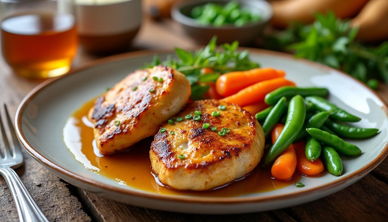 découvrez une recette savoureuse de poulet au cidre accompagné de petits légumes de saison, pour un plat léger et plein de fraîcheur.