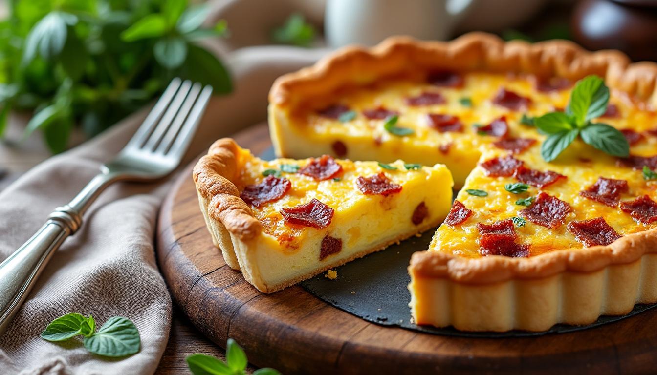 découvrez la recette classique de la quiche lorraine, parfaite pour savourer les beaux jours avec une saveur authentique et gourmande.