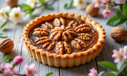 découvrez la délicieuse tarte aux noix du lot, une douceur printanière alliant saveurs authentiques et gourmandise légère, parfaite pour célébrer la saison.