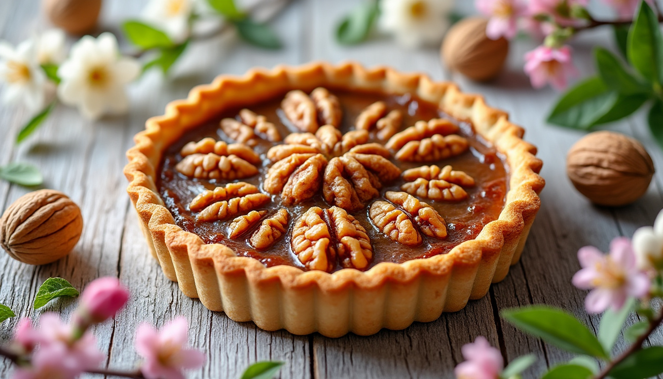 découvrez la délicieuse tarte aux noix du lot, une douceur printanière alliant saveurs authentiques et gourmandise légère, parfaite pour célébrer la saison.