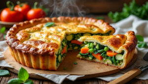 découvrez notre tourte limousine aux légumes de saison, un plat savoureux alliant tradition et fraîcheur des produits locaux pour un repas gourmand et authentique.
