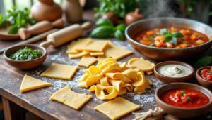 découvrez nos fabrications artisanales de pâtes fraîches, sauces savoureuses et soupes maison, préparées avec des ingrédients naturels pour un goût authentique.