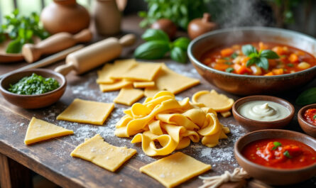 découvrez nos fabrications artisanales de pâtes fraîches, sauces savoureuses et soupes maison, préparées avec des ingrédients naturels pour un goût authentique.