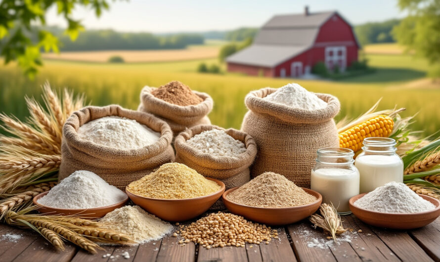Les différents types de farine produites à la ferme