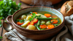 découvrez notre délicieuse soupe bretonne aux légumes du jardin, une recette traditionnelle et savoureuse qui réchauffe vos repas avec des ingrédients frais et locaux.
