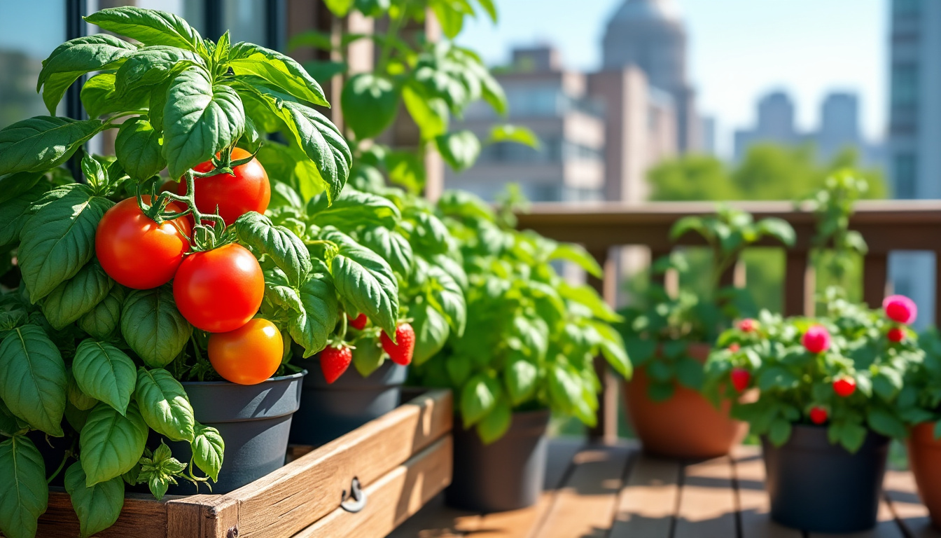 découvrez comment cultiver facilement tomates, basilic et fraisiers dans votre potager sur balcon pour profiter de récoltes fraîches même en ville.
