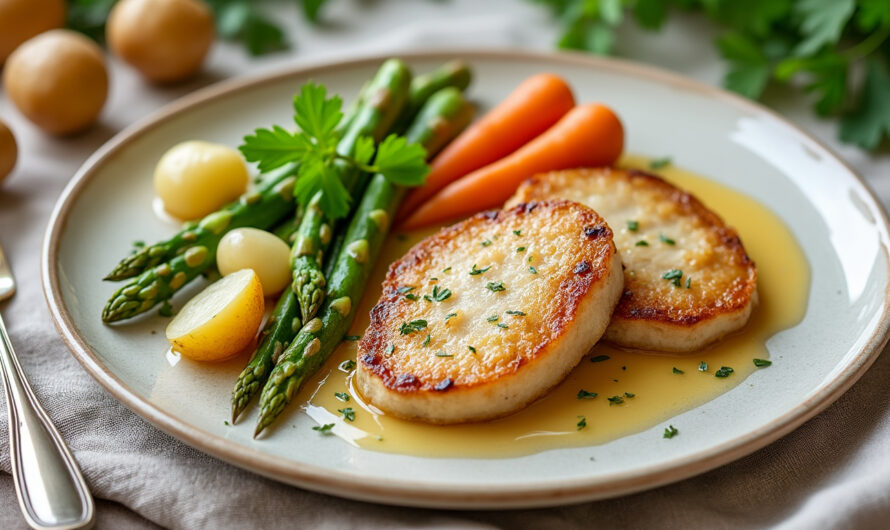 Escalopes de veau aux légumes primeurs