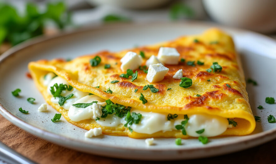 Omelette au brocciu et fines herbes